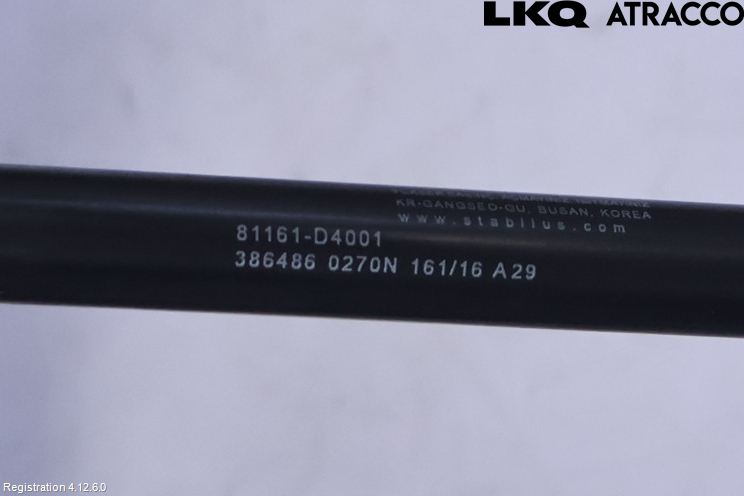 Kia OPTIMA 16-20 Panser Demper-Gassfjær