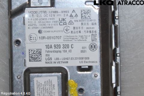 Volkswagen VW ID.3 21- Instr Kombinert