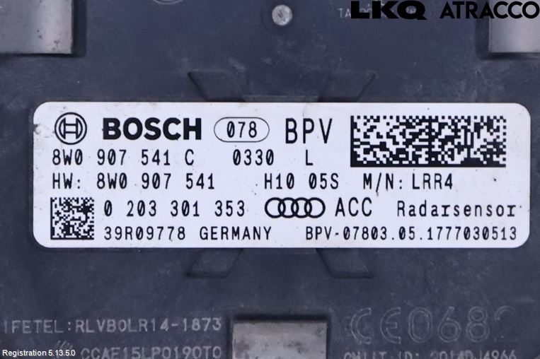 Audi A4/S4 B9 16-19 Sensor Fartsbegrensning