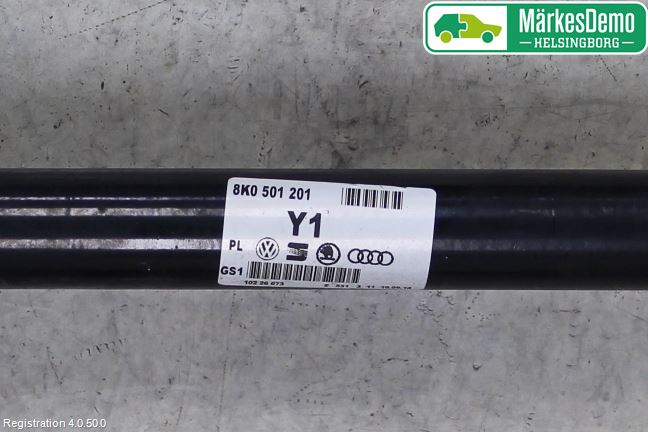Audi A5 07-16 Drivaksel Bak Kompl Venstre