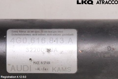Audi A6/S6 4G 11-18 Fjæring Hydraulikklokke Bak