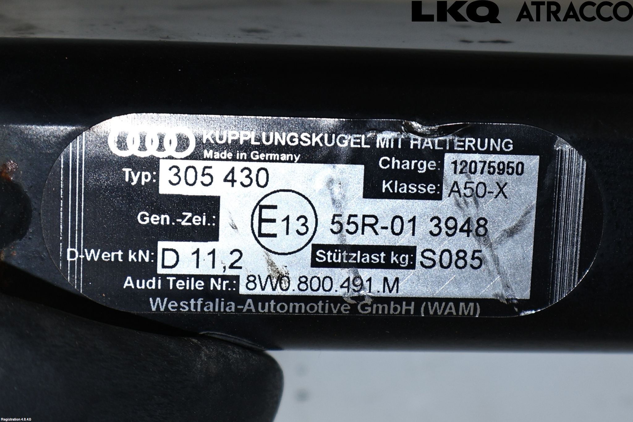 Audi A4/S4 B9 16-19 Tilhengerfeste