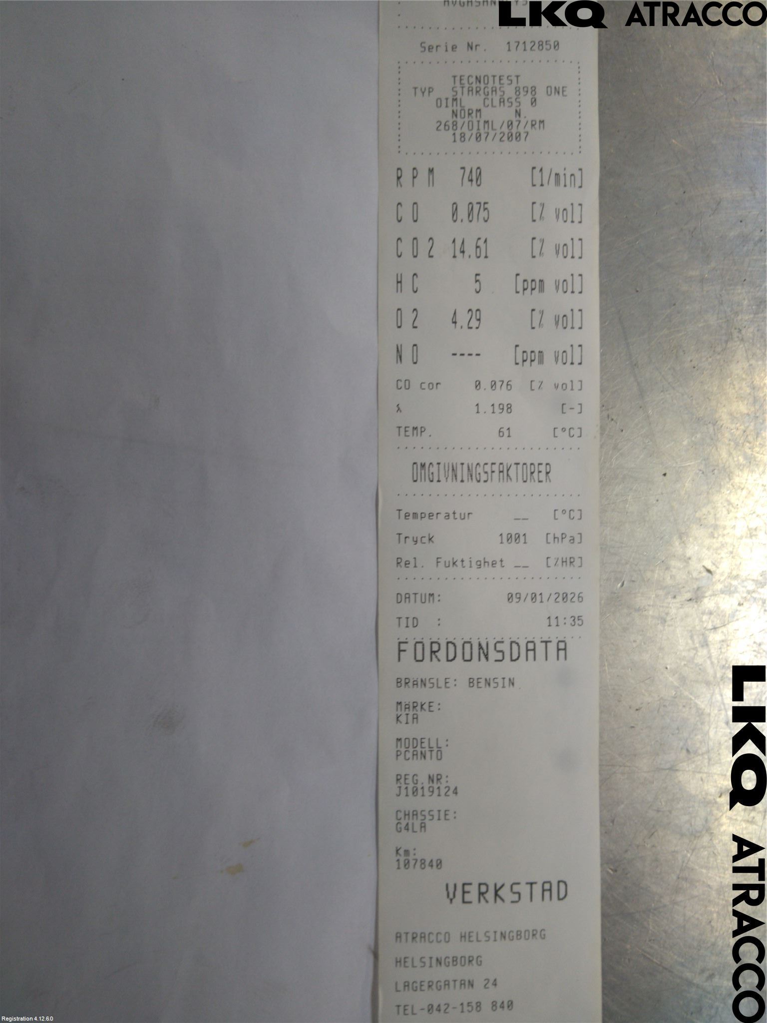 Kia PICANTO 12-17 Motor Bensin