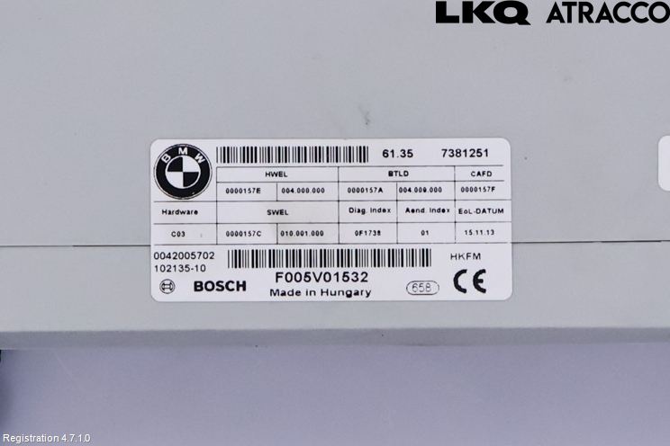 BMW 3 GT F34 13-19 Styreenhet Bakluke