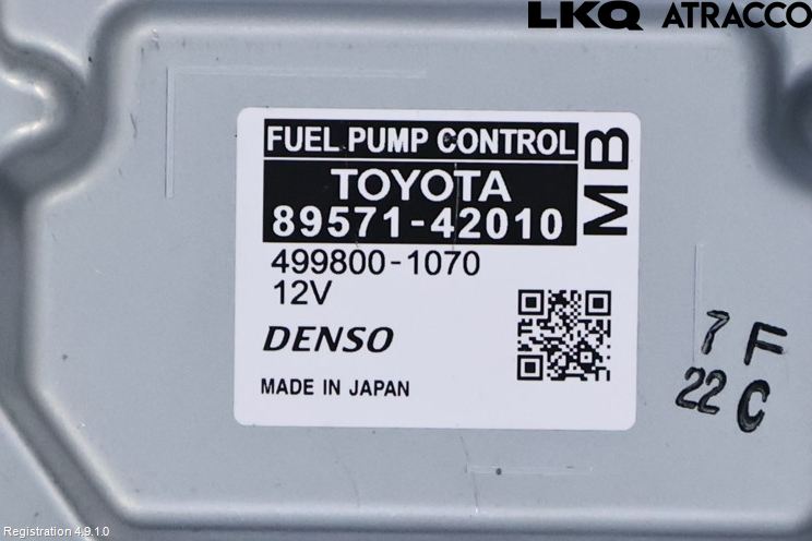 Toyota CAMRY 19-24 Styreenhet Drivstoffpumpe