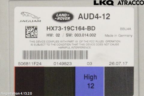 Jaguar XE (X760) 15-24 Stereo Forsterker