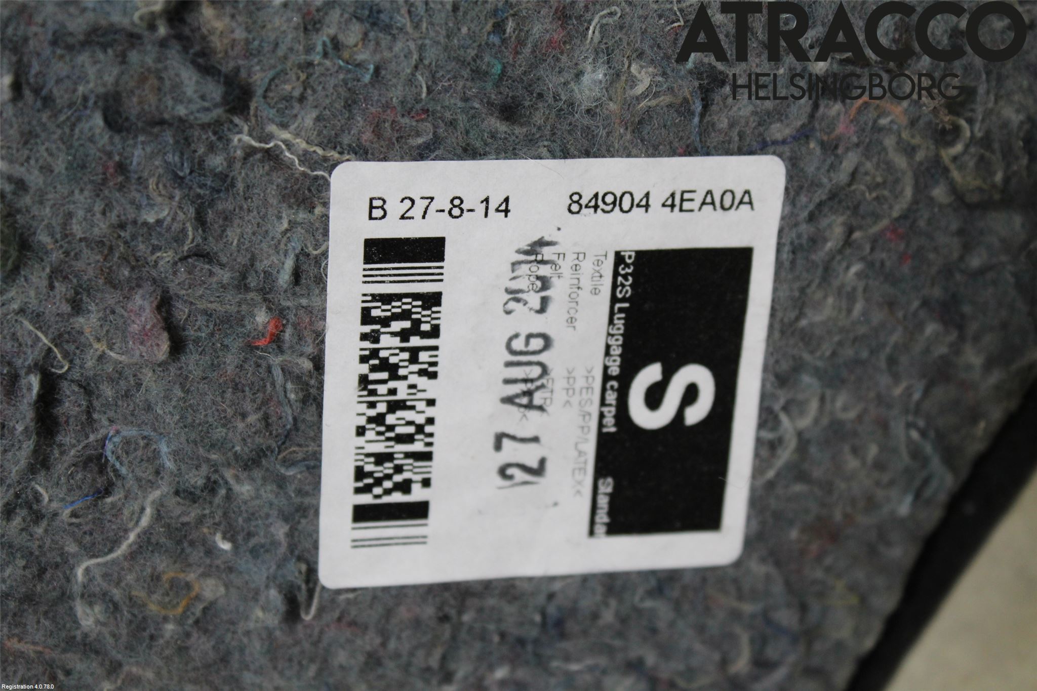 Nissan QASHQAI 14-17 Innr Bagasjeromkledsel