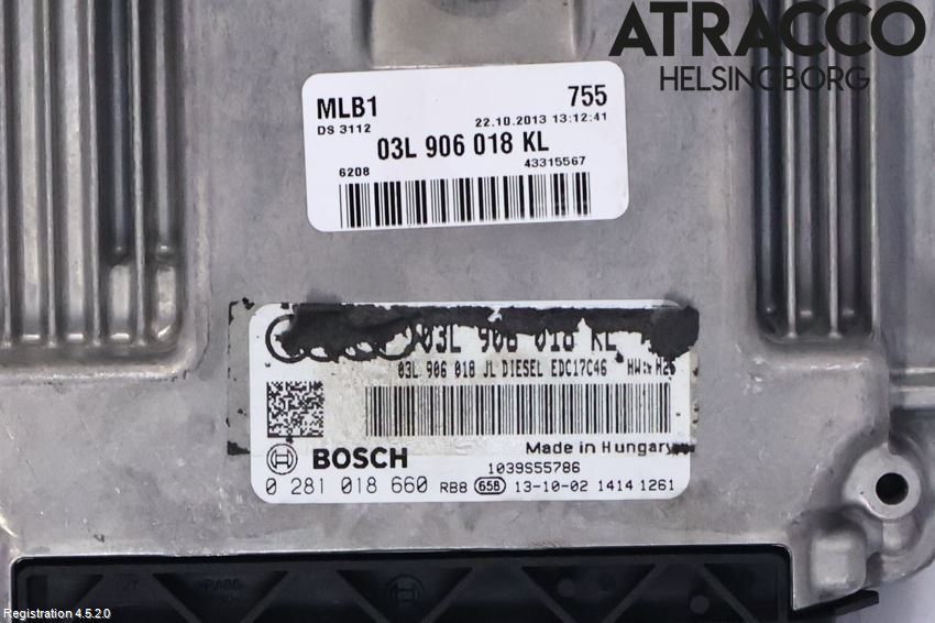 Audi A4 12-15 Styreenhet Dieselpumpe