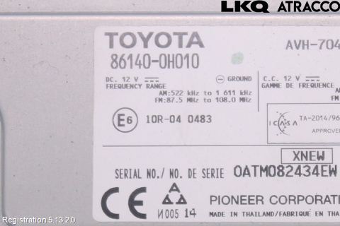 Toyota AYGO 15-21 Stereo Radio Med Cd