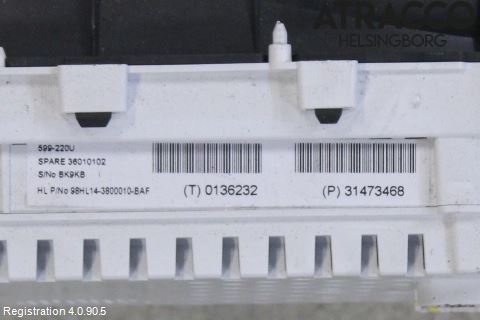 Volvo V70 14-16 Instr Kombinert