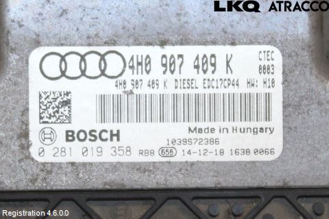 Audi A8/S8 4H 10-17 Styreenhet Dieselpumpe