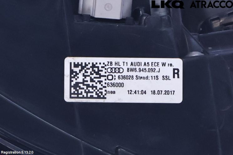 Audi A5 17- Baklykt Høyre