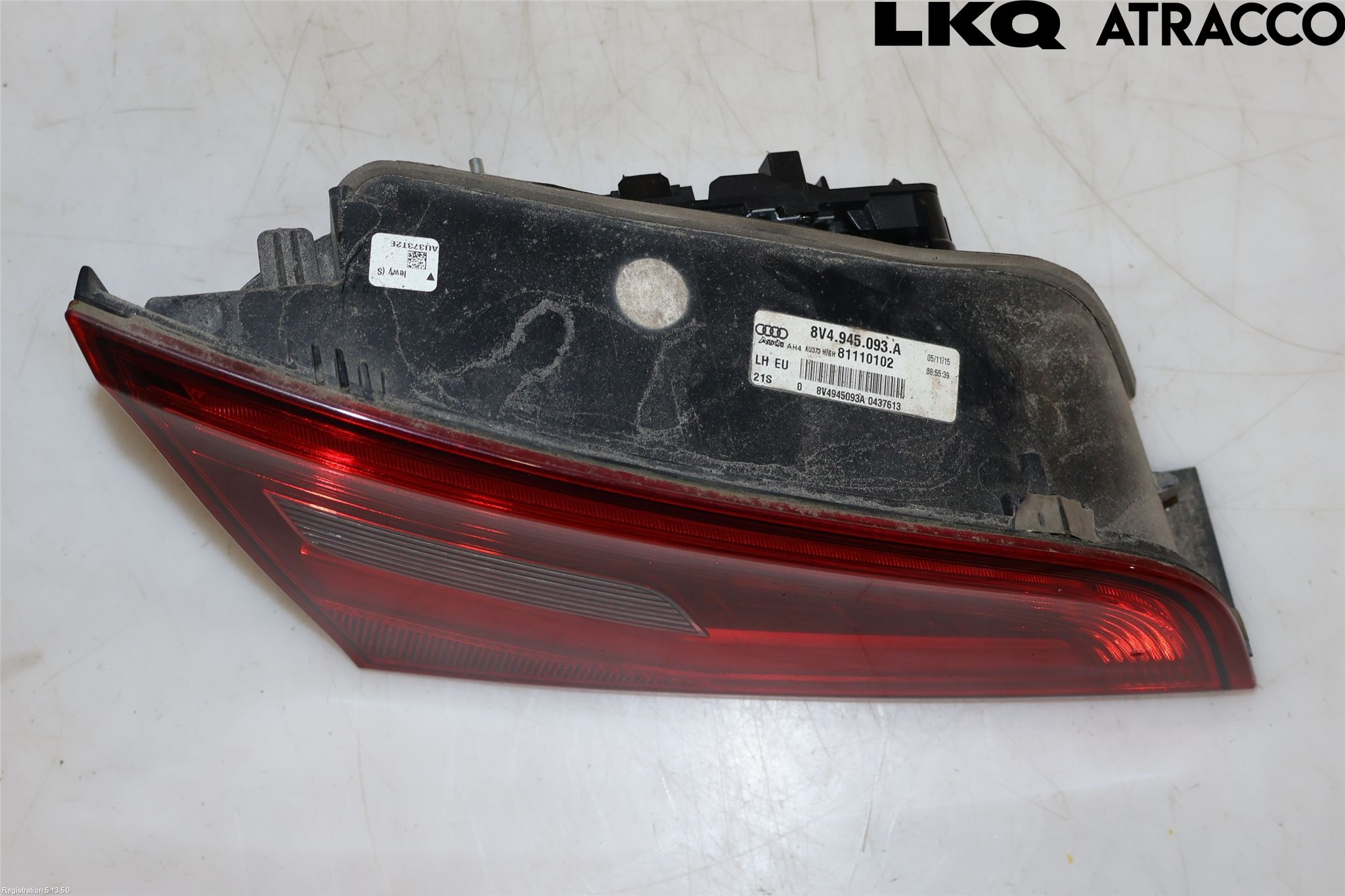 Audi A3/S3 8V 13-20 Baklykt Venstre  På Luke(Indre