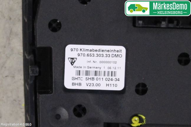 Porsche PANAMERA 09- Varme Ac Betjening-Display