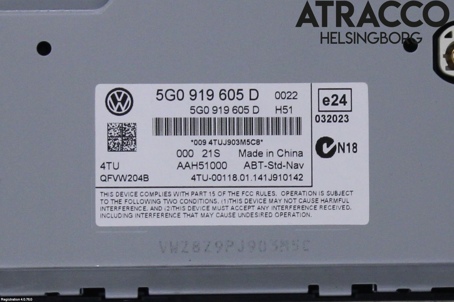 Volkswagen VW GOLF / E-GOLF VII 13-20 Multifunktionsdisplay