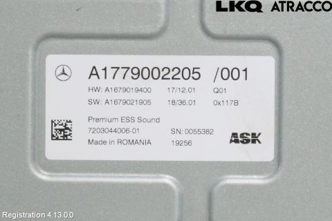 Mercedes-Benz MB A-KLASS (W176) 13-18 Stereo Forsterker