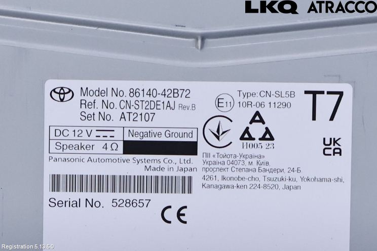 Toyota RAV4 19- Stereo Radio Med Cd