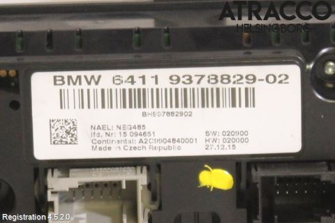 BMW X4 F26 14-18 Varme Ac Betjening-Display
