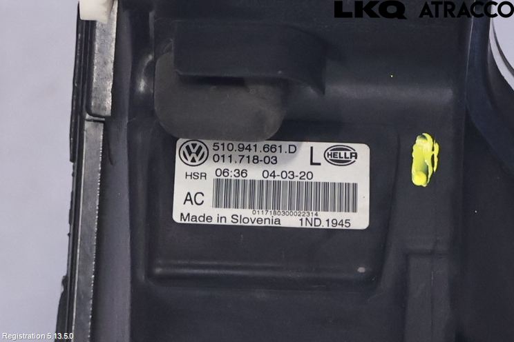 Volkswagen VW GOLF / E-GOLF VII 13-20 Frontlykt-Kurve-Tåkelys