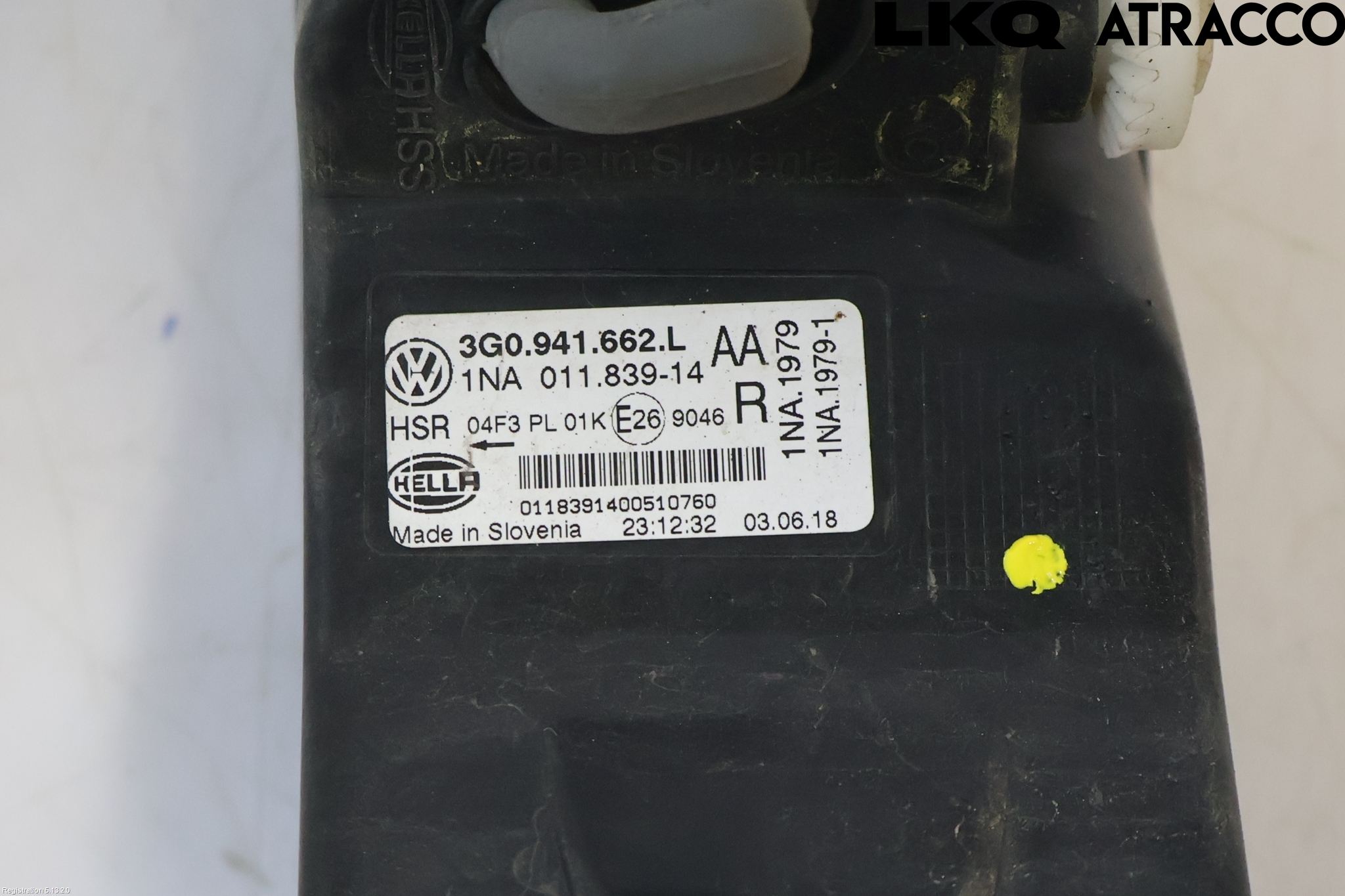 Volkswagen VW PASSAT 15-19 Frontlykt-Kurve-Tåkelys
