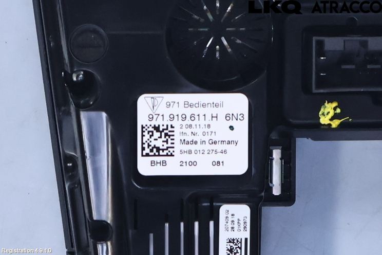 Porsche PANAMERA 09- Varme Ac Betjening-Display