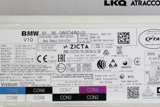 BMW 5 G30/G31/F90 17-23 Sikringsboks - Elsentral