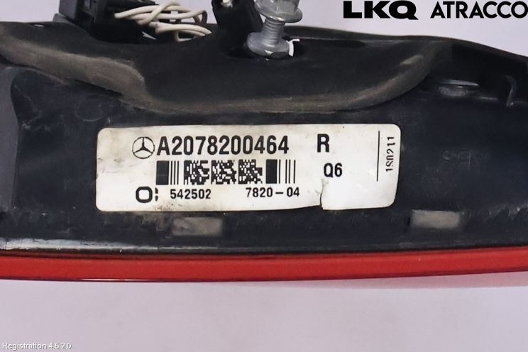 Mercedes-Benz MB E-KLASS COUPÈ/CAB(C207) 09-17 Baklykt Høyre  På Luke(Indre)