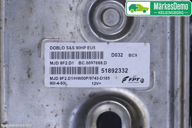 Fiat DOBLO CARGO Styreenhet Dieselpumpe