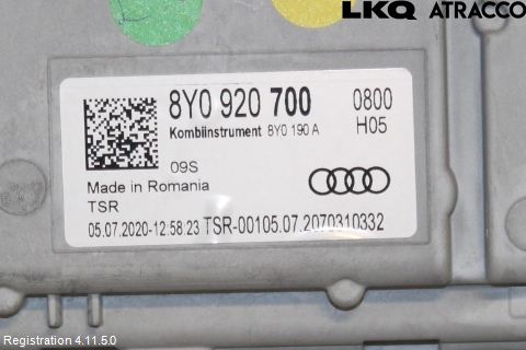 Audi A3/S3 8Y 21- Instr Kombinert