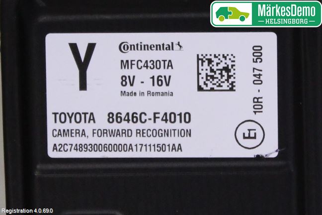Toyota C-HR 16-23 Sensor Kollisjonsbeskyttelse