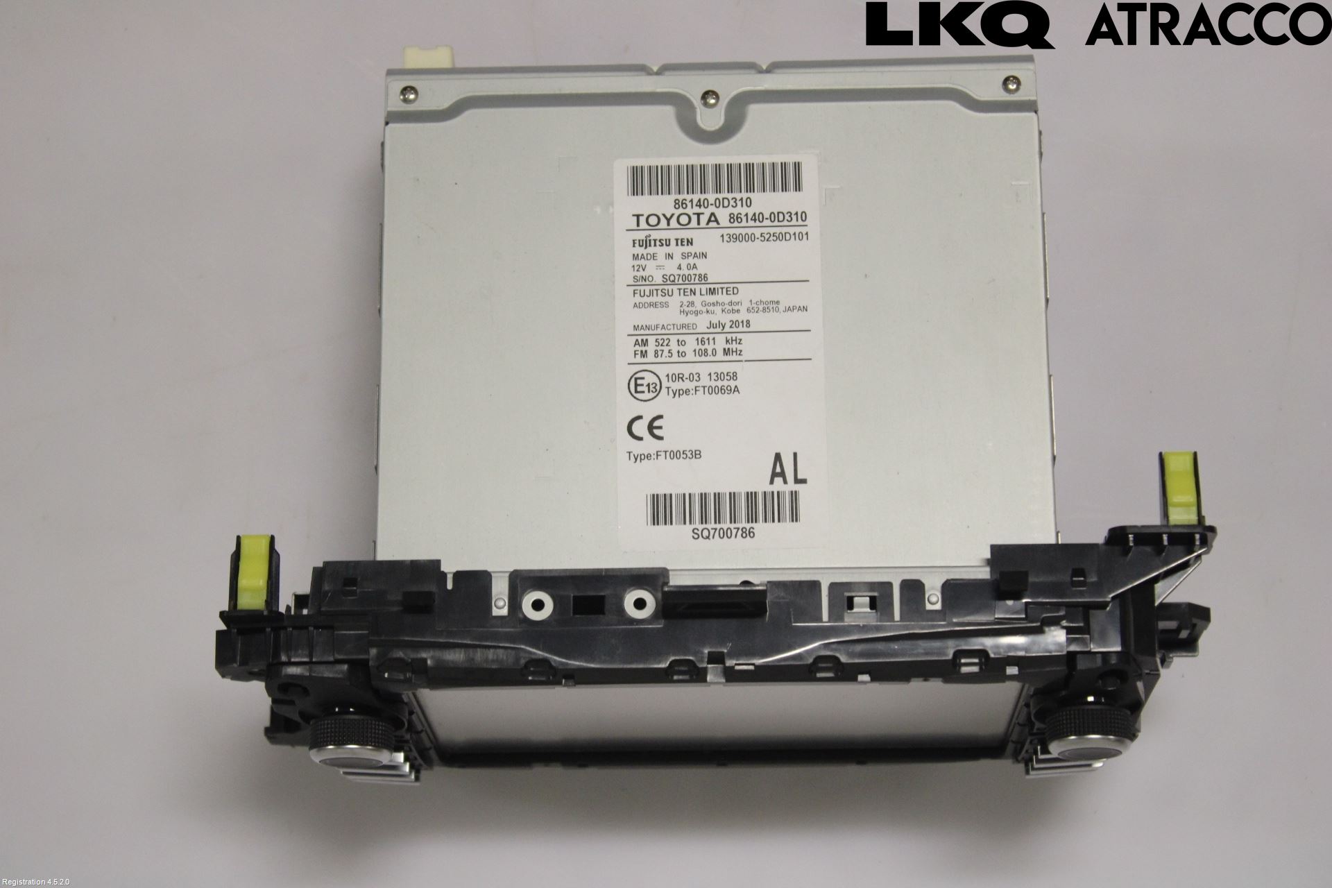Toyota YARIS XP130 15-20 Stereo Radio Med Cd