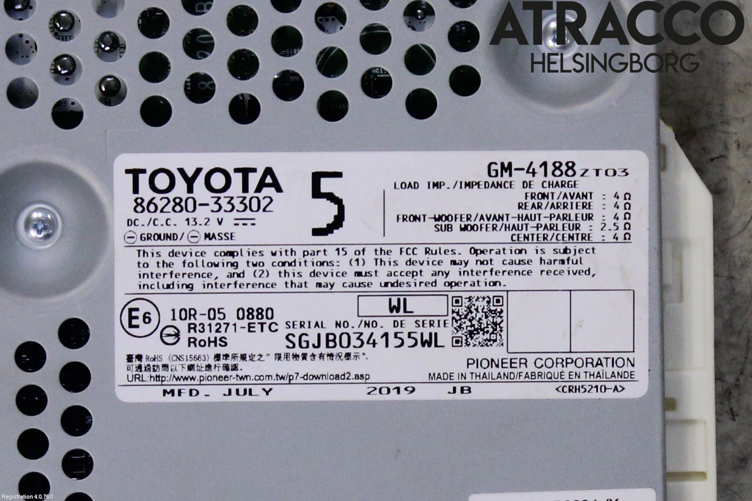 Lexus ES 250/300/330 Stereo Forsterker
