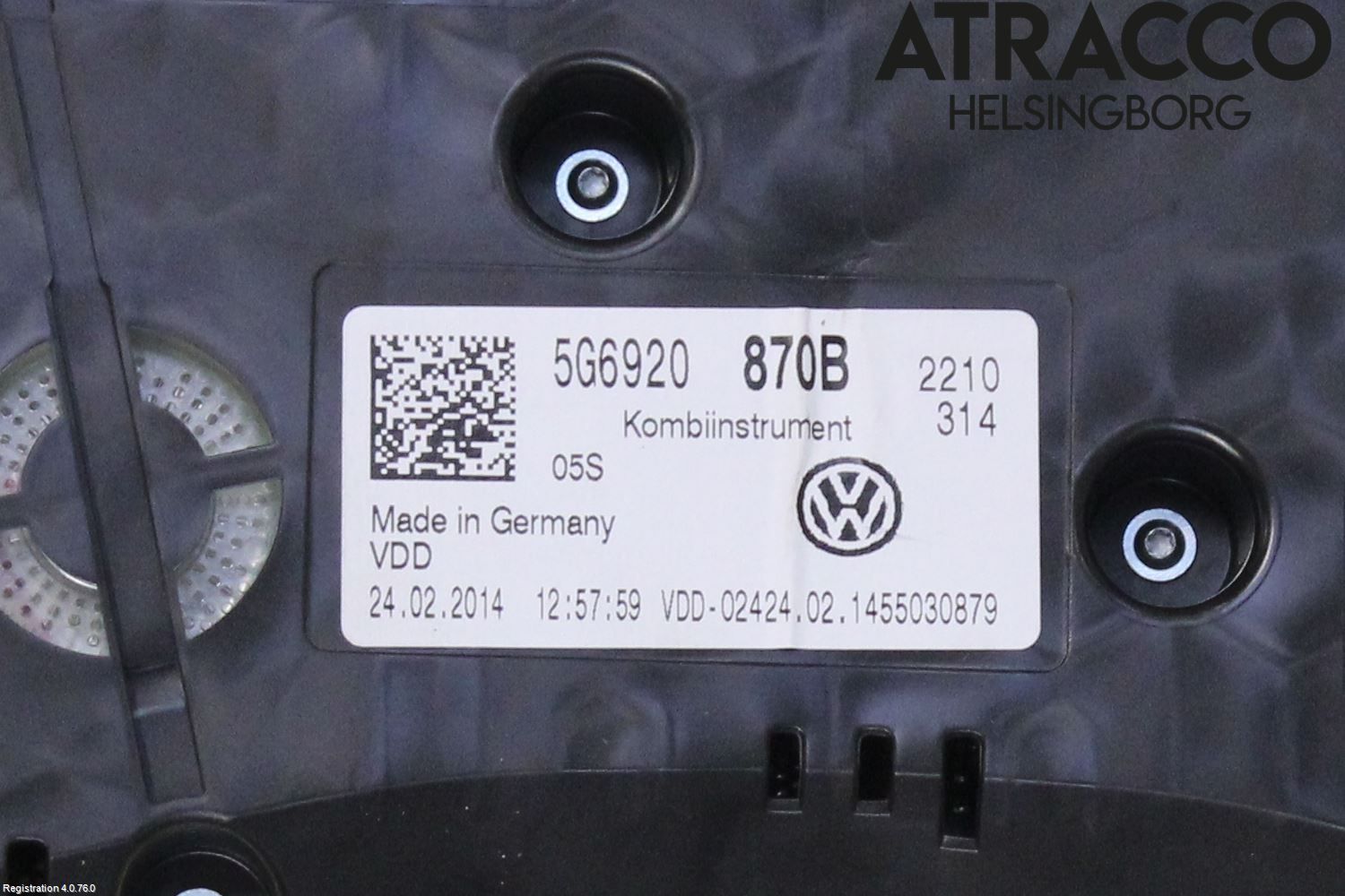 Volkswagen VW GOLF / E-GOLF VII 13-20 Instr Kombinert