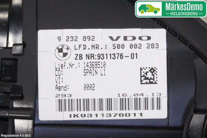 BMW 1 F20/F21 11-19 Instr Kombinert
