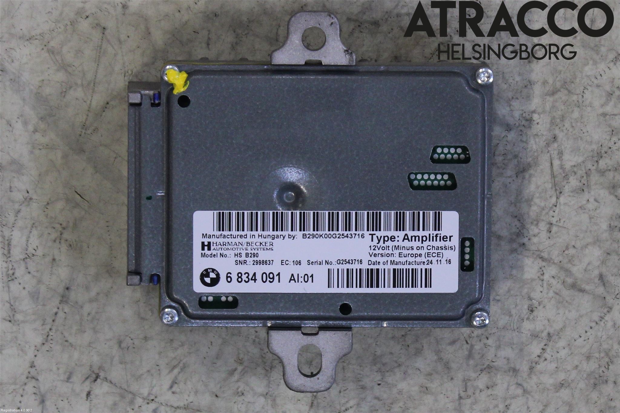 BMW 3 F30/F31/F80 12-19 Stereo Forsterker
