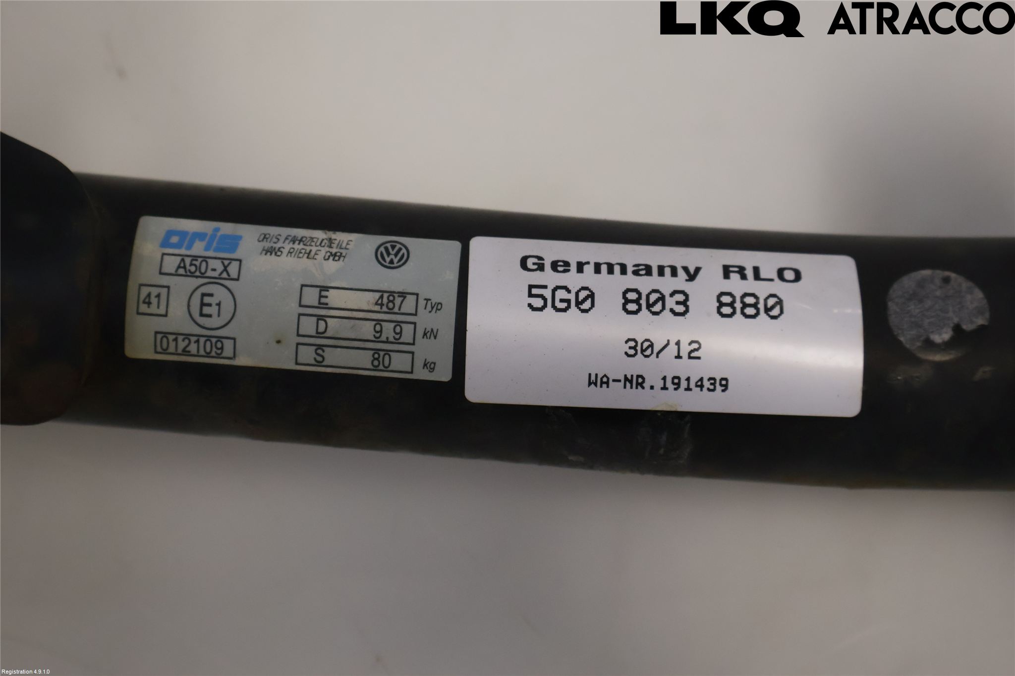 Volkswagen VW GOLF / E-GOLF VII 13-20 Tilhengerfeste