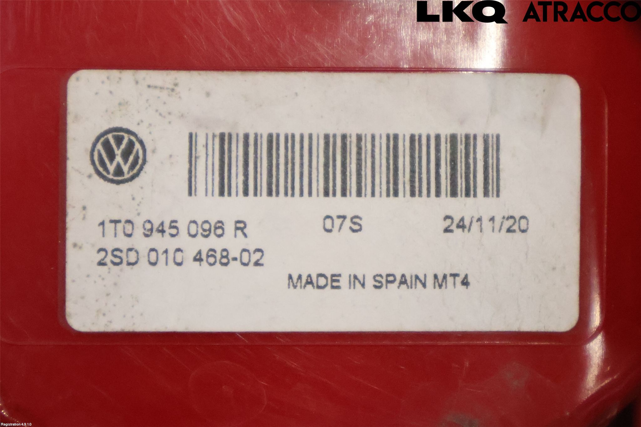 Volkswagen VW TOURAN 10-15 Baklykt Høyre