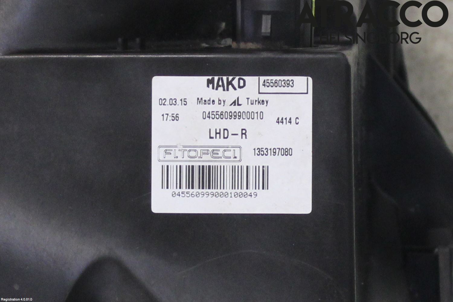 Fiat FIORINO Frontlykt Høyre