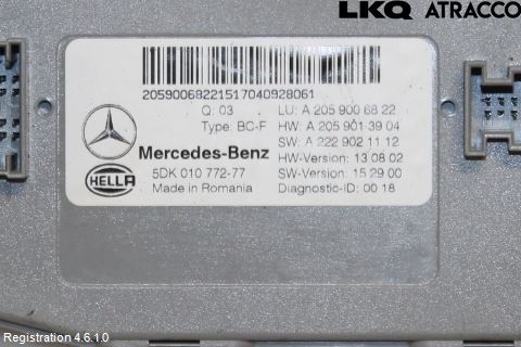 Mercedes-Benz MB C-KLASS (W205) 14-21 Styreenhet Klima