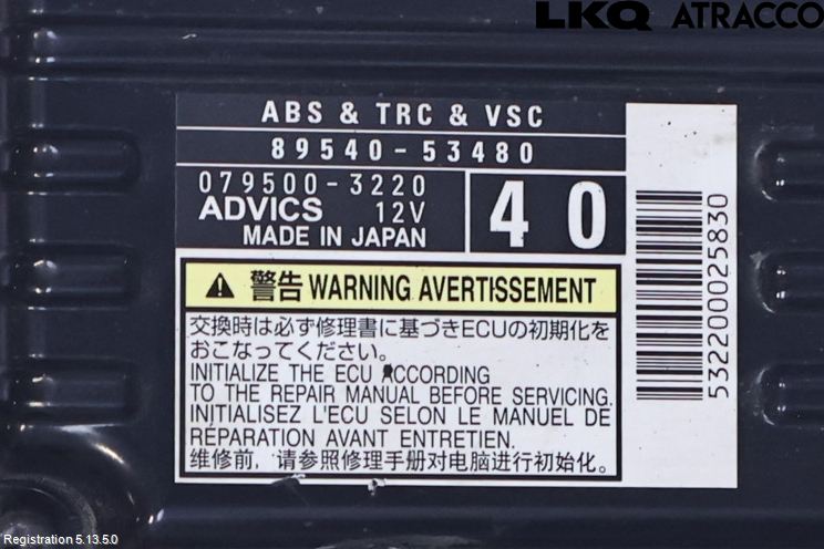 Lexus IS 250/350 14-20 Styreenhet Abs