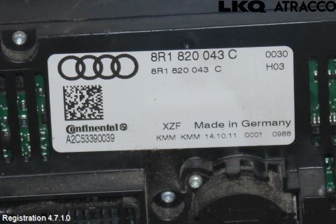 Audi Q5 09-16 Varme Ac Betjening-Display