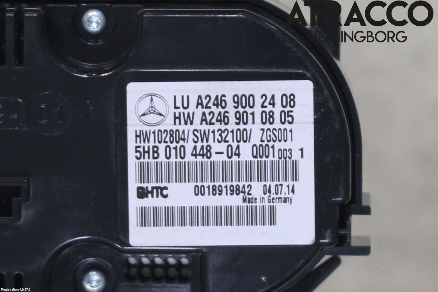 Mercedes-Benz MB CLA-KLASS (C117/X117) 13-19 Varme Ac Betjening-Display
