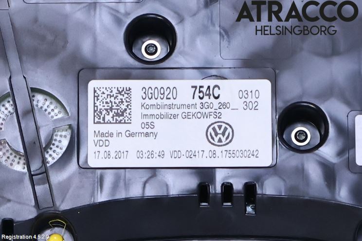 Volkswagen VW PASSAT 15-19 Instr Kombinert