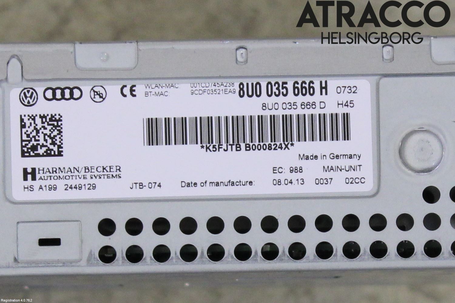 Audi Q3 8U 12-18 Stereo Radio Med Cd