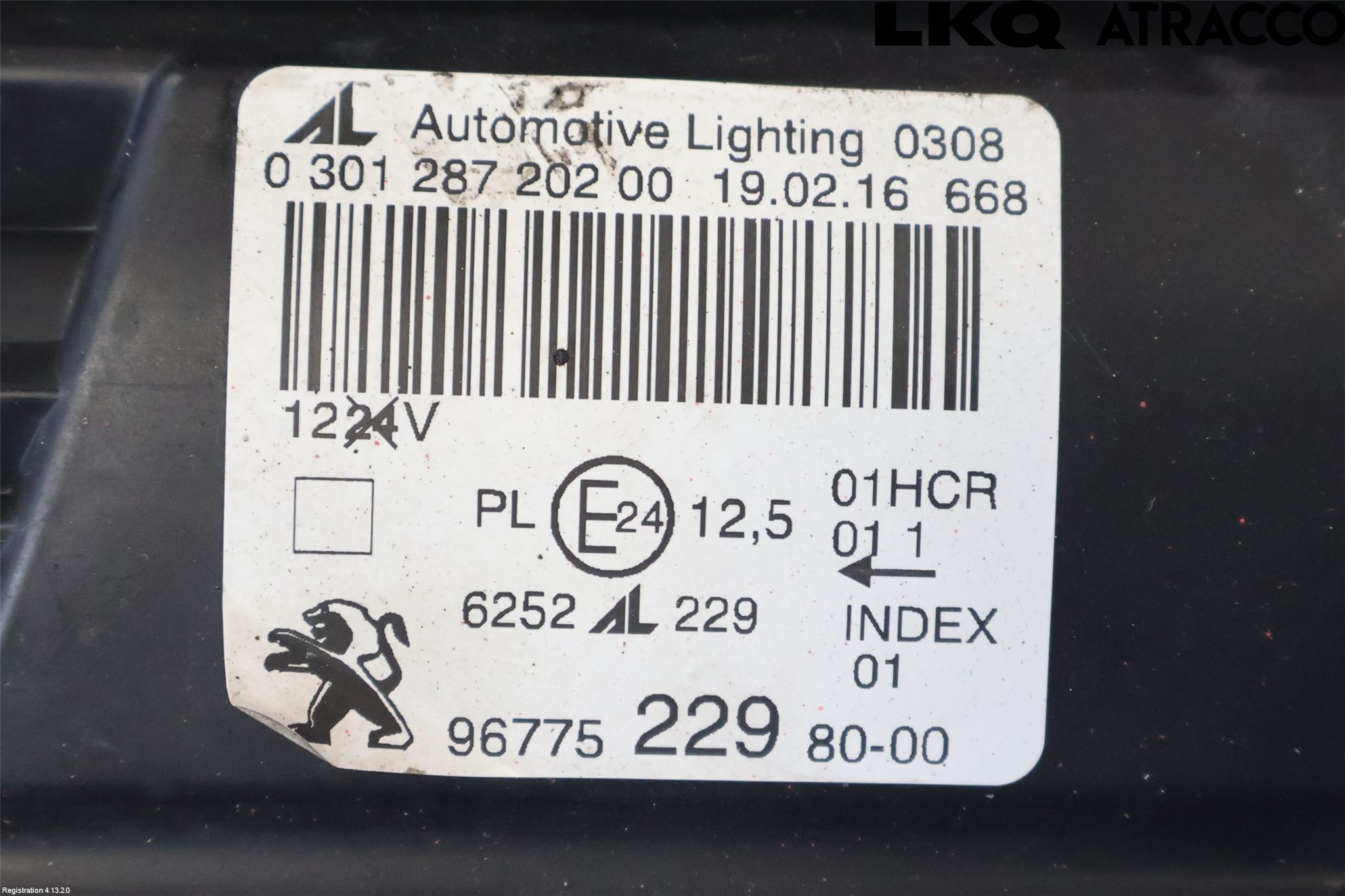 Peugeot 308 14-21 Frontlykt Høyre