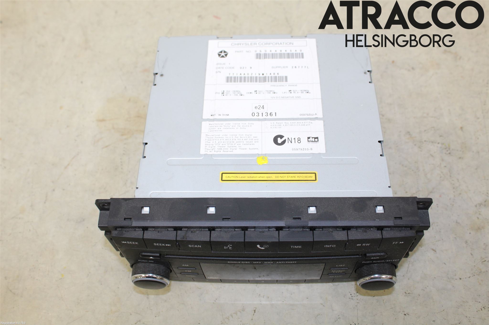 Dodge CALIBER Stereo Radio Med Cd
