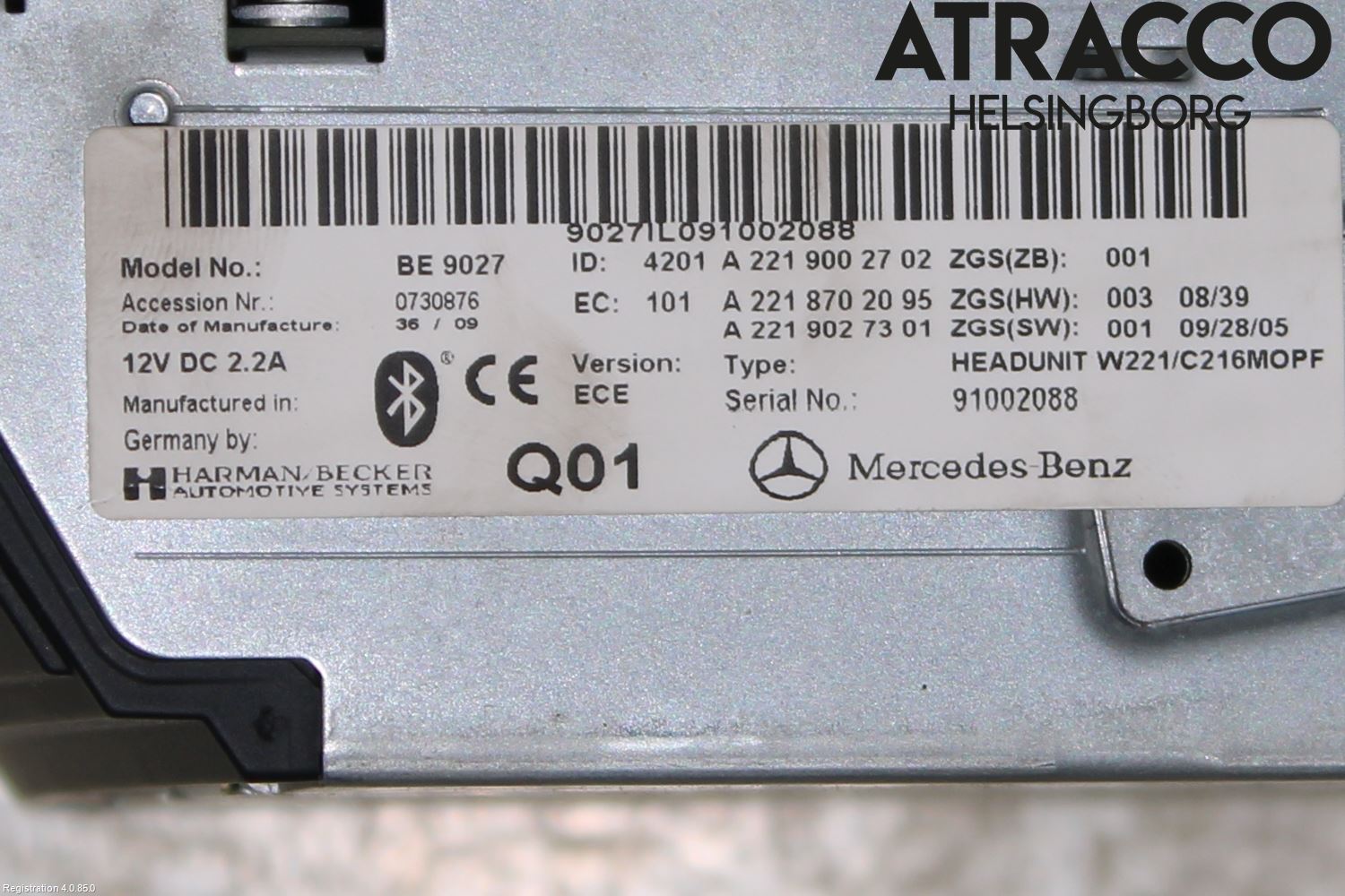 Mercedes-Benz MB S-KLASS (W221) 05-13 Stereo Radio Med Cd