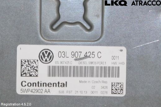 Volkswagen VW TOURAN 10-15 Styreenhet Dieselpumpe