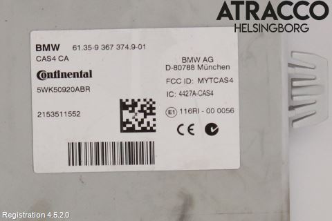 BMW X4 F26 14-18 Styreenhet Øvrig