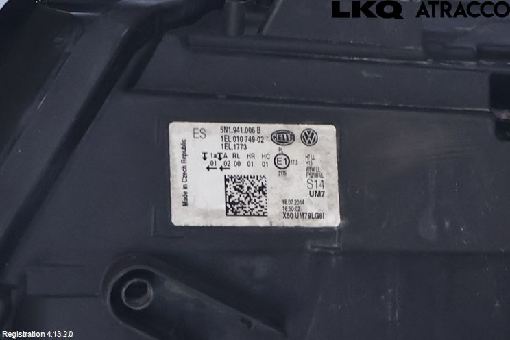 Volkswagen VW TIGUAN 07-16 Frontlykt Høyre